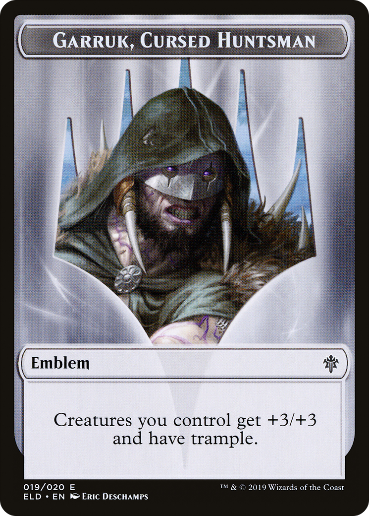 Garruk, Cursed Huntsman Emblem  [Throne of Eldraine Tokens]