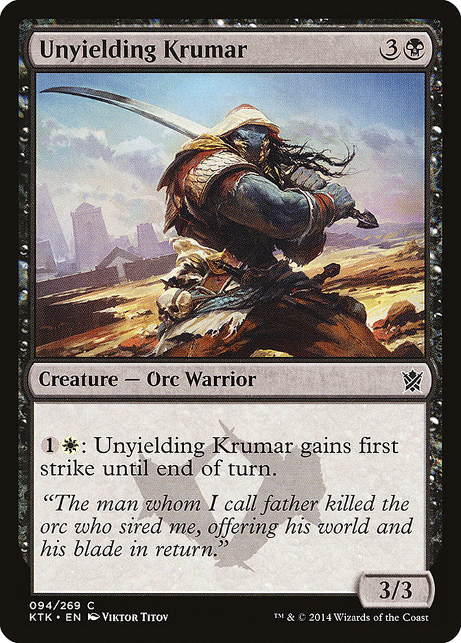 Unyielding Krumar [Khans of Tarkir] Foil
