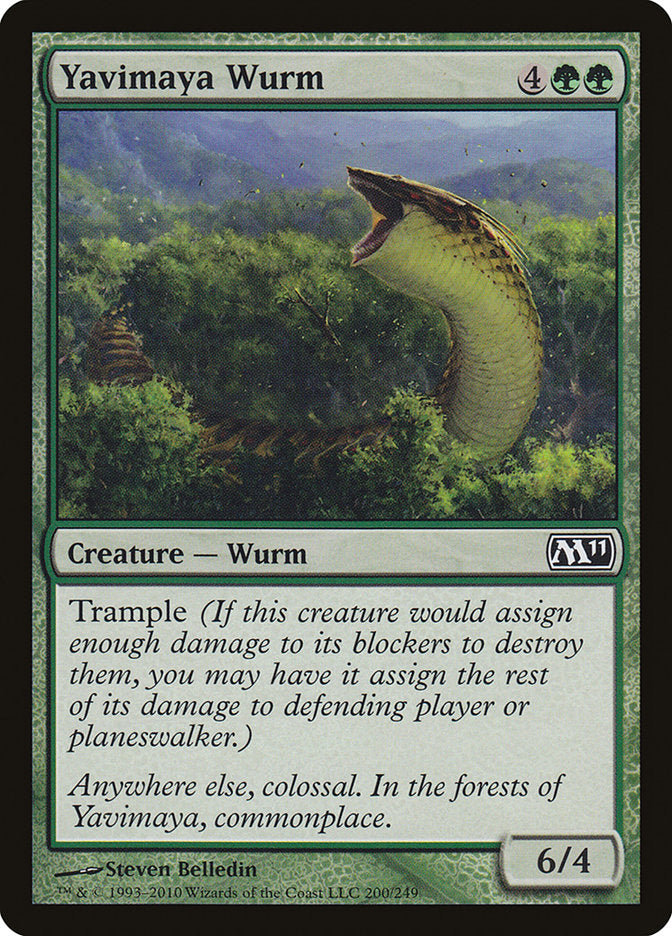 Yavimaya Wurm [Magic 2011] Foil