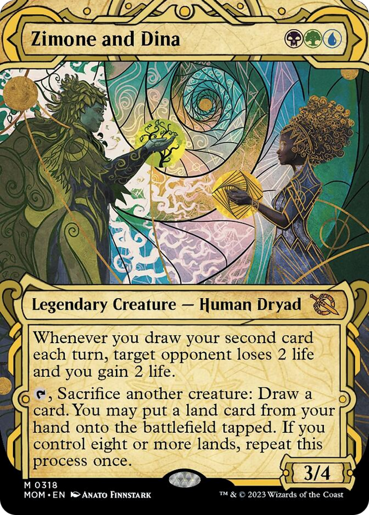 Zimone and Dina (Showcase Planar Booster Fun) [March of the Machine] Foil