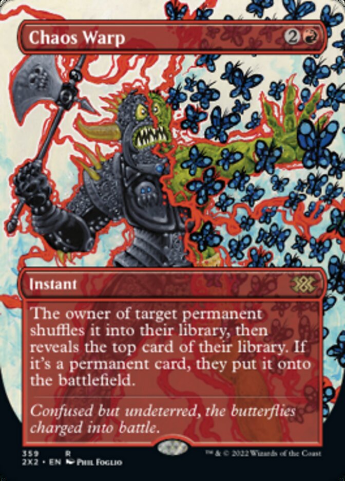 Chaos Warp (Borderless Alternate Art) [Double Masters 2022] Foil