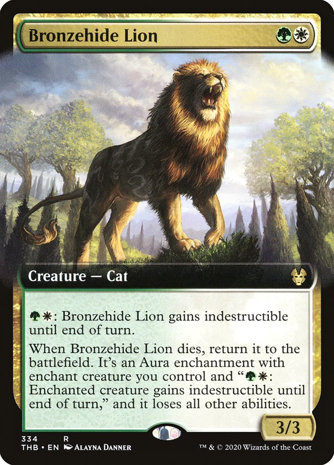 Bronzehide Lion (Extended Art) [Theros Beyond Death] Foil