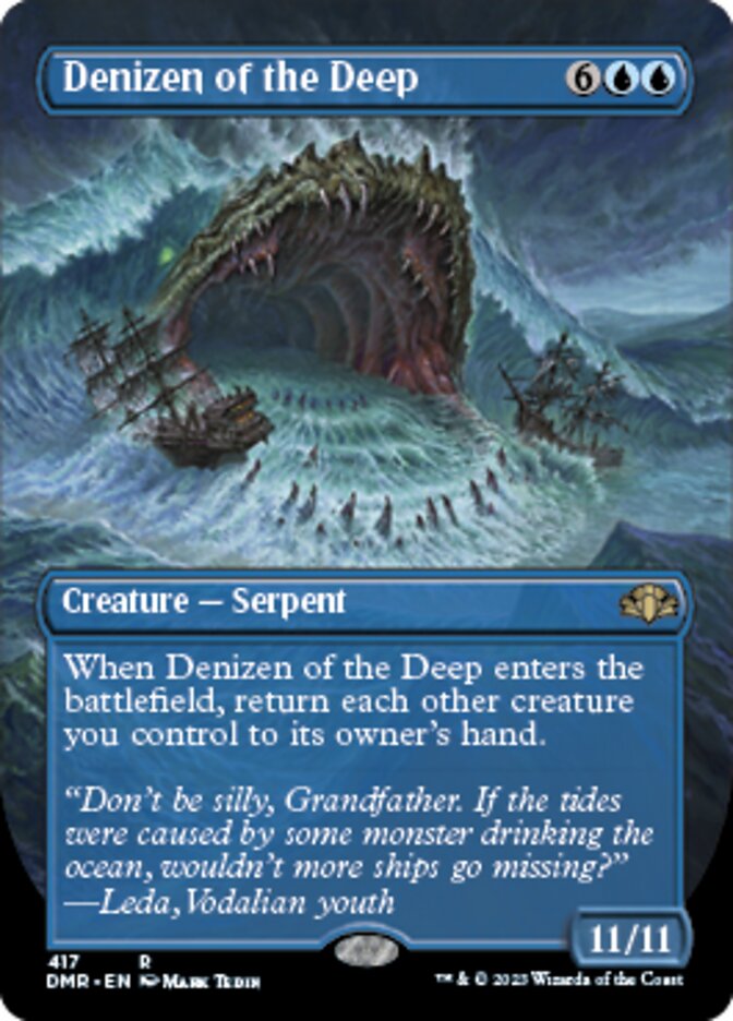 Denizen of the Deep (Borderless Alternate Art) [Dominaria Remastered] Foil