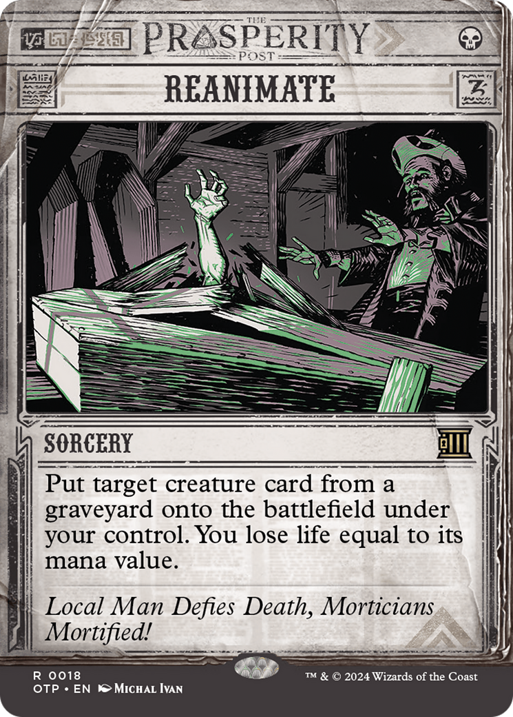 Reanimate [Outlaws of Thunder Junction: Breaking News] Foil