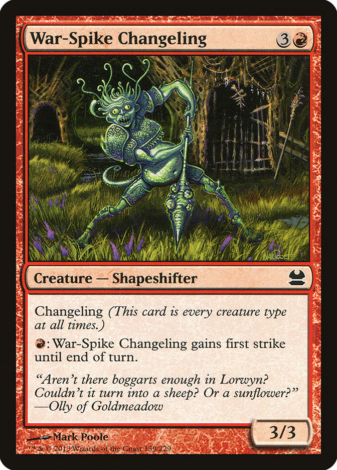War-Spike Changeling [Modern Masters] Foil