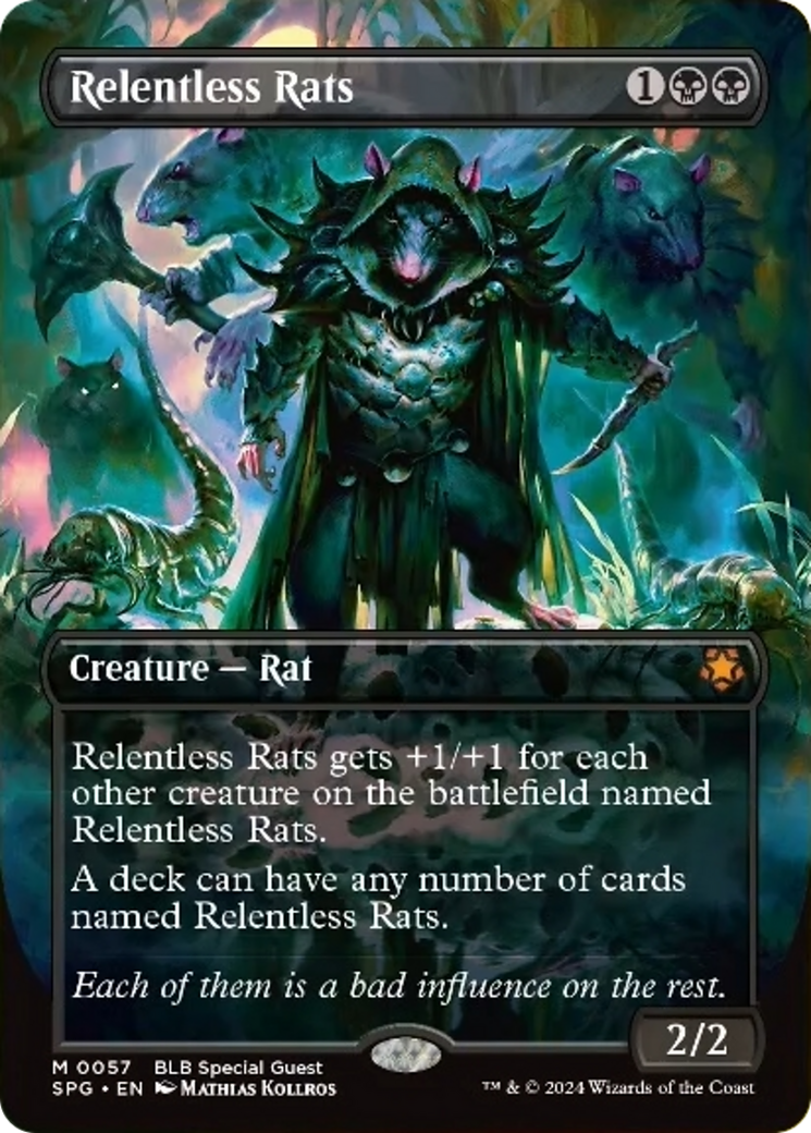 Relentless Rats (Borderless) [Bloomburrow Special Guests] Foil
