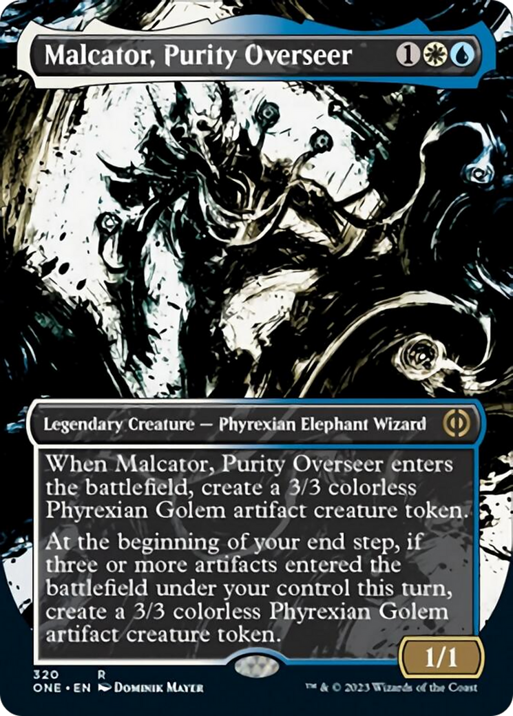 Malcator, Purity Overseer (Borderless Ichor) [Phyrexia: All Will Be One] Foil