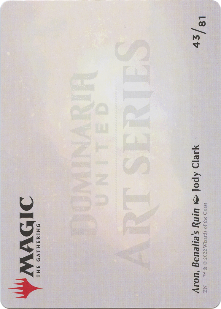 Aron, Benalia's Ruin // Aron, Benalia's Ruin  [Dominaria United Art Series] (Borderless) Foil