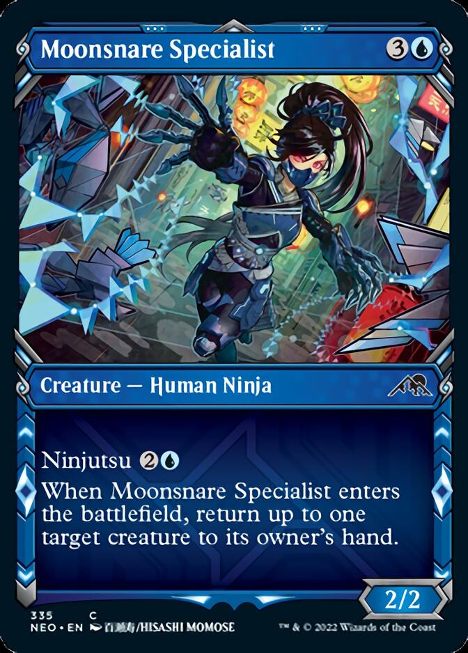 Moonsnare Specialist (Showcase Ninja) [Kamigawa: Neon Dynasty] Foil