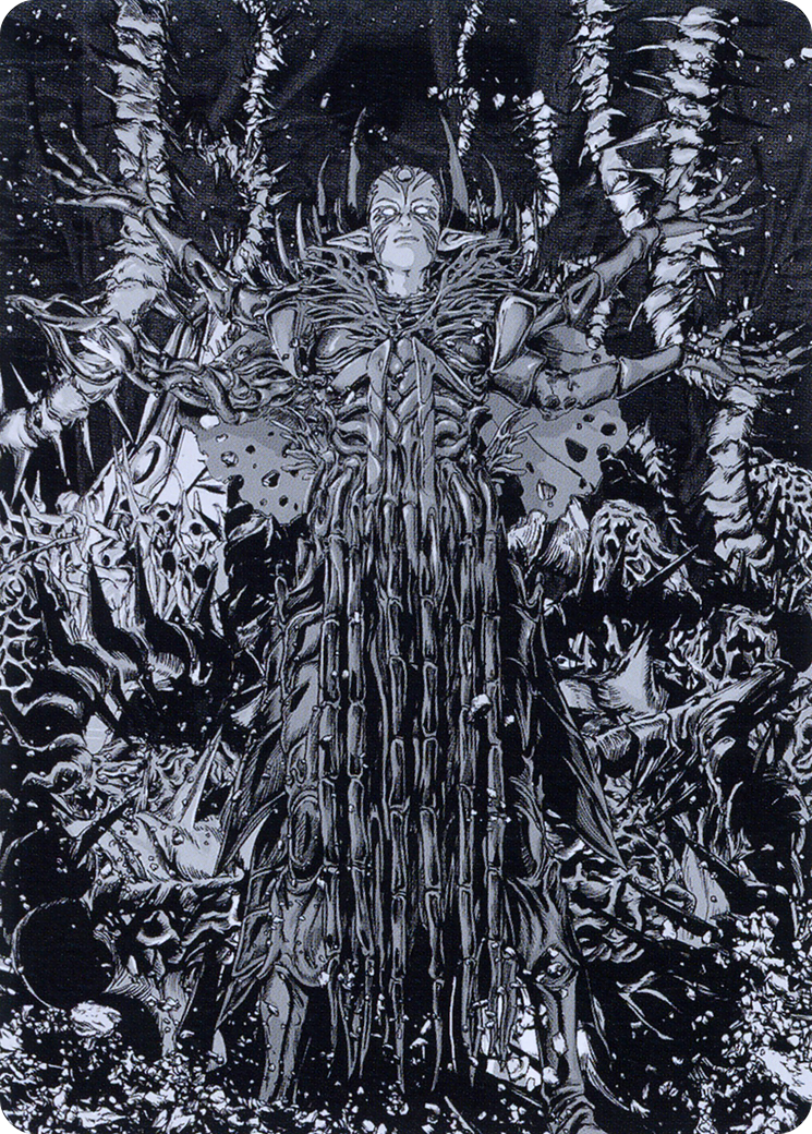 Nissa, Ascended Animist // Nissa, Ascended Animist  [Phyrexia: All Will Be One Art Series] (Borderless) Foil
