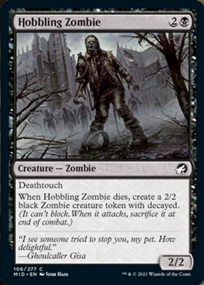 Hobbling Zombie [Innistrad: Midnight Hunt] Foil