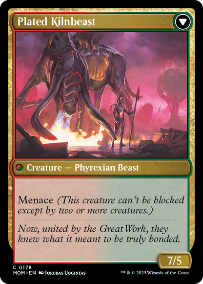 Bonded Herdbeast // Plated Kilnbeast [March of the Machine] Foil