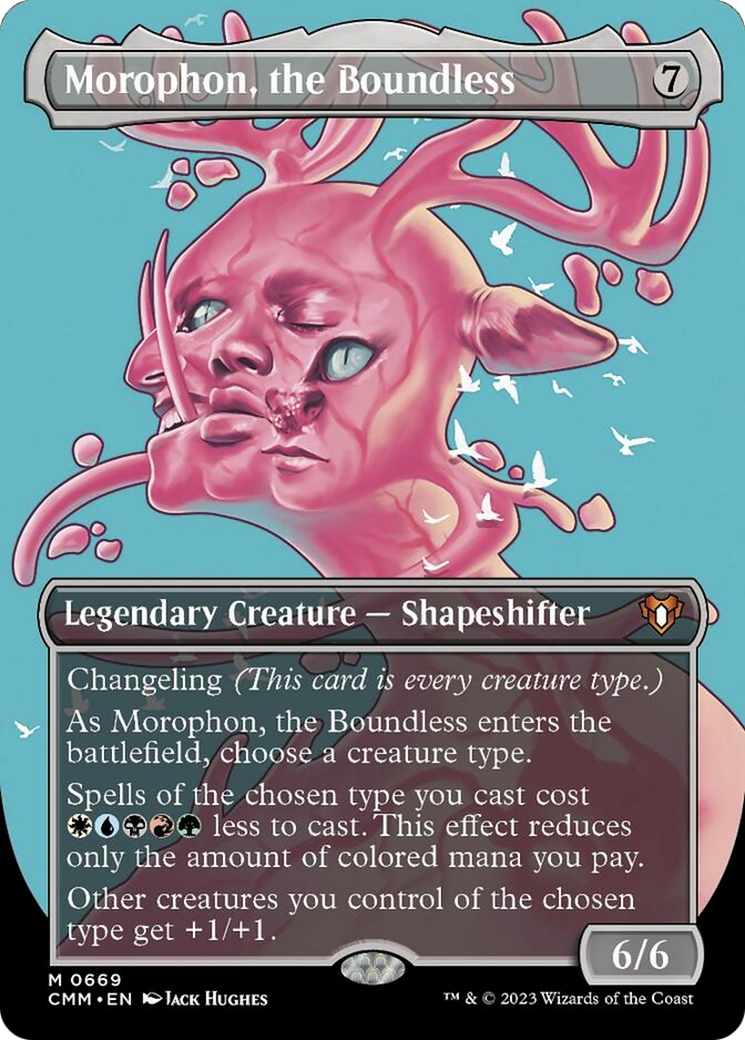 Morophon, the Boundless (Borderless Profile) [Commander Masters] Foil