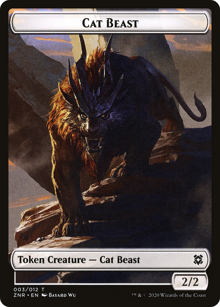 Cat Beast  [Zendikar Rising Tokens] Foil