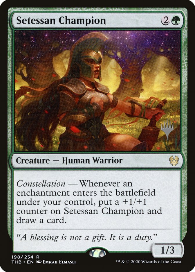Setessan Champion (Promo Pack) [Theros Beyond Death Promos] Foil