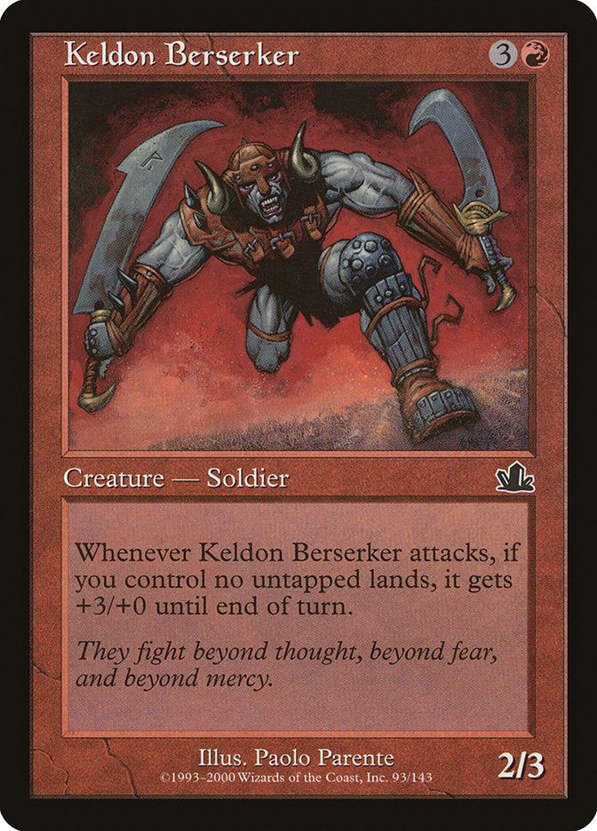 Keldon Berserker [Prophecy] Foil
