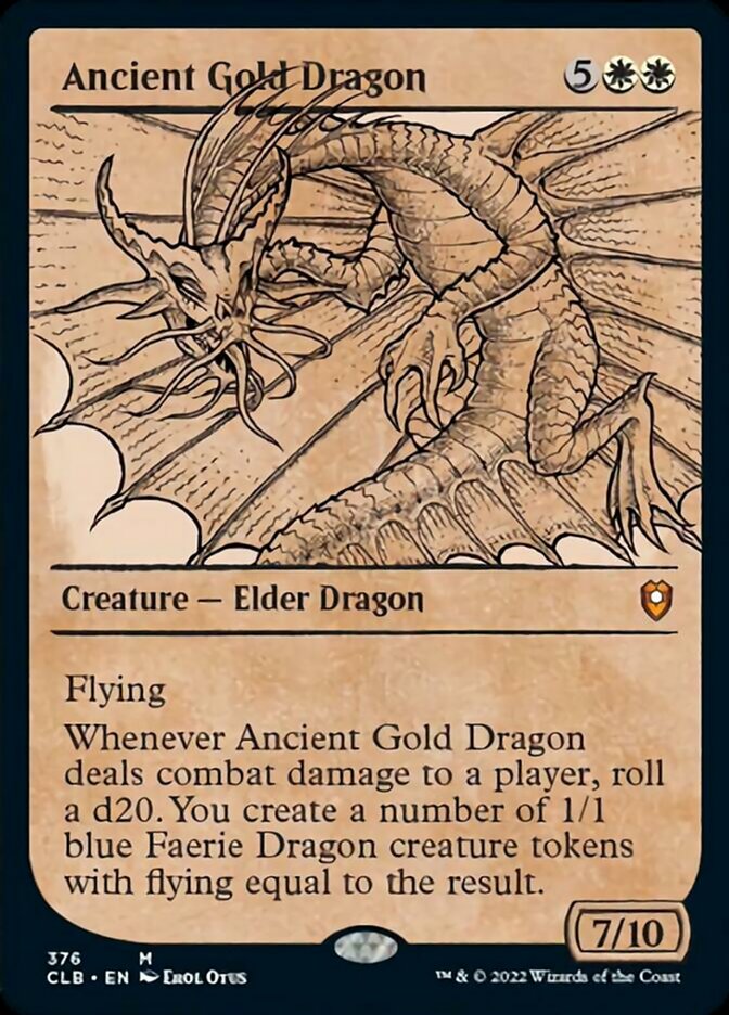 Ancient Gold Dragon (Showcase) [Commander Legends: Battle for Baldur's Gate] Foil