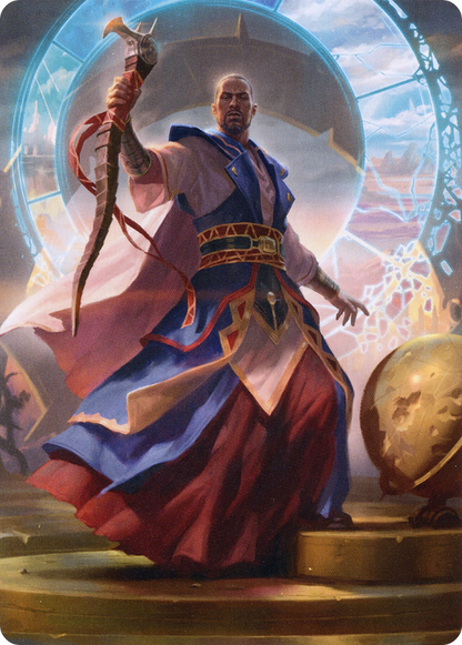 Teferi, Who Slows the Sunset // Teferi, Who Slows the Sunset  [Midnight Hunt Art Series] (Borderless) Foil