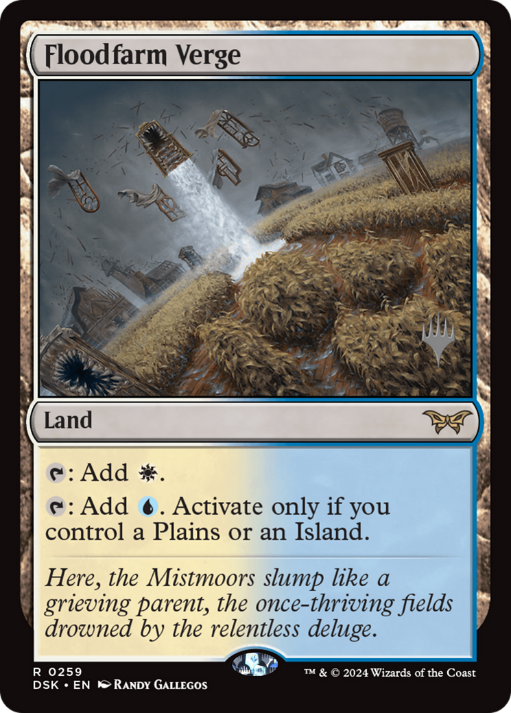 Floodfarm Verge (Promo Pack) [Duskmourn: House of Horror Promos] Foil