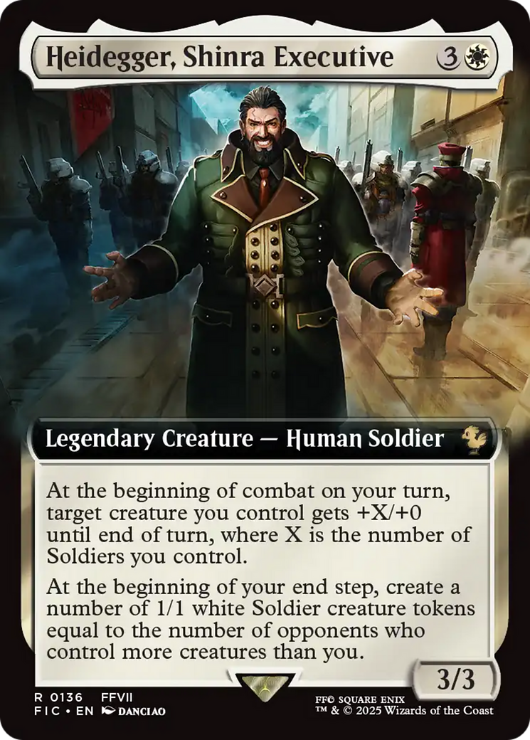 Heidegger, Shinra Executive (Extended Art) [FINAL FANTASY Commander] Foil