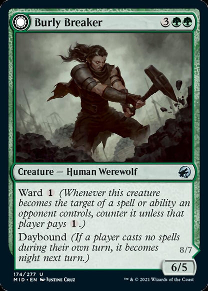 Burly Breaker // Dire-Strain Demolisher [Innistrad: Midnight Hunt] Foil