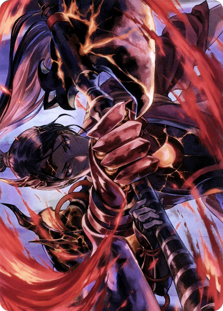 Risona, Asari Commander // Risona, Asari Commander  [Neon Dynasty Art Series] (Borderless) Foil