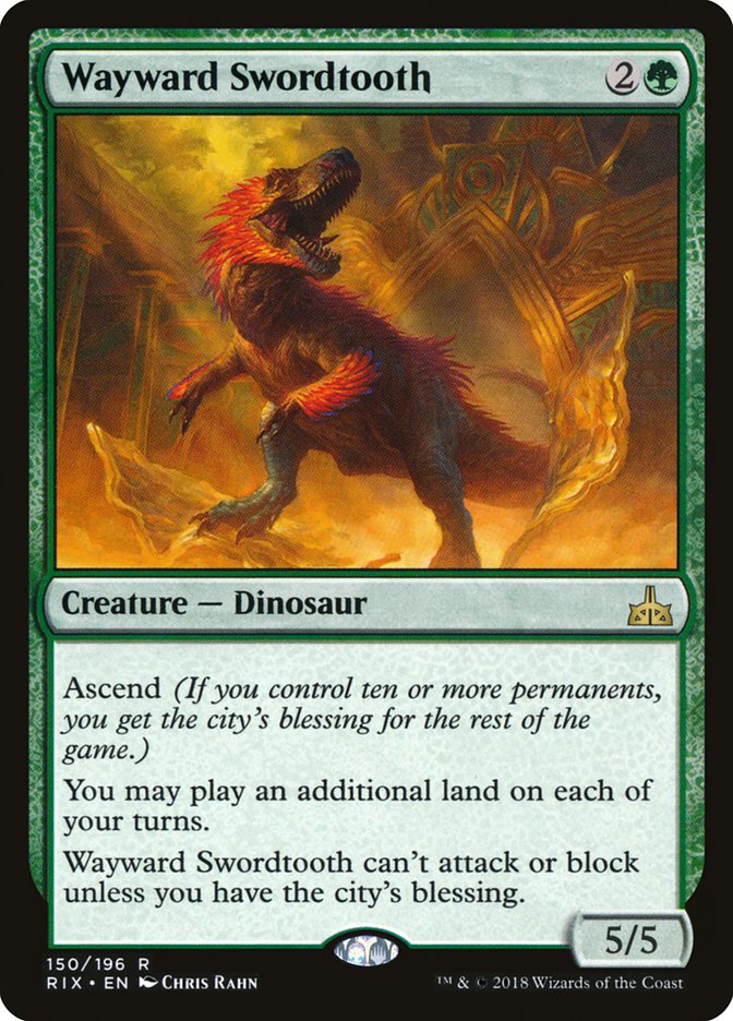Wayward Swordtooth [Rivals of Ixalan] Foil