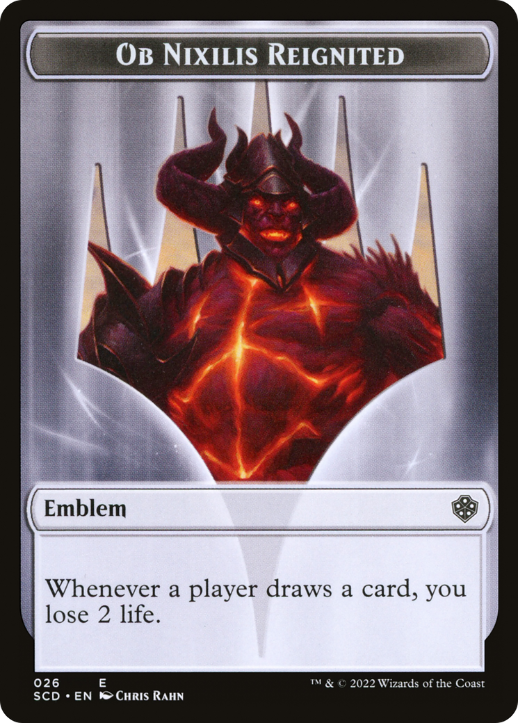 Ob Nixilis Reignited Emblem  [Starter Commander Deck Tokens]