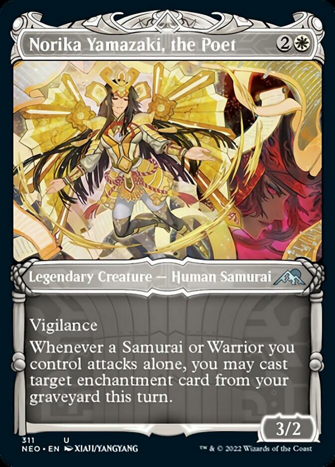 Norika Yamazaki, the Poet (Showcase Samurai) [Kamigawa: Neon Dynasty] Foil