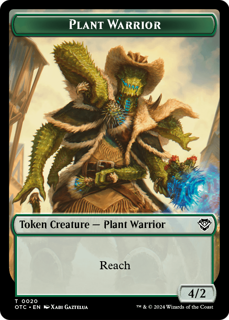 Plant Warrior  [Outlaws of Thunder Junction Commander Tokens] Foil