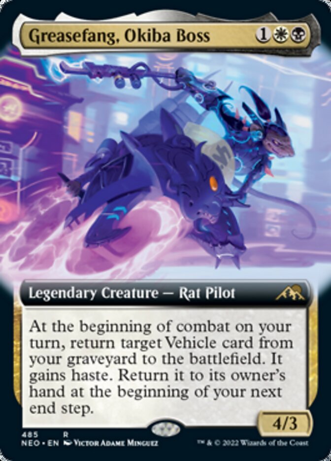 Greasefang, Okiba Boss (Extended Art) [Kamigawa: Neon Dynasty] Foil