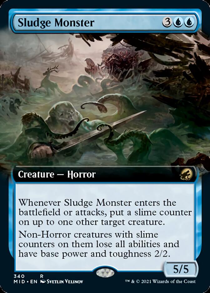 Sludge Monster (Extended Art) [Innistrad: Midnight Hunt] Foil