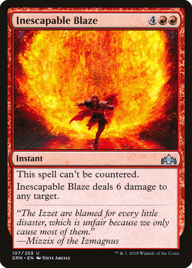 Inescapable Blaze [Guilds of Ravnica] Foil