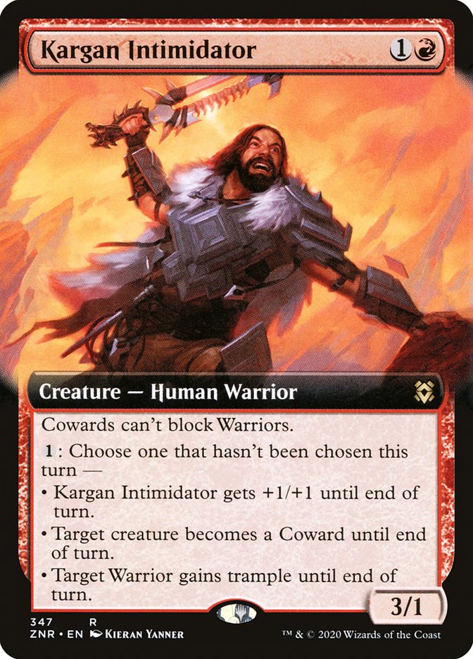 Kargan Intimidator (Extended Art) [Zendikar Rising] Foil