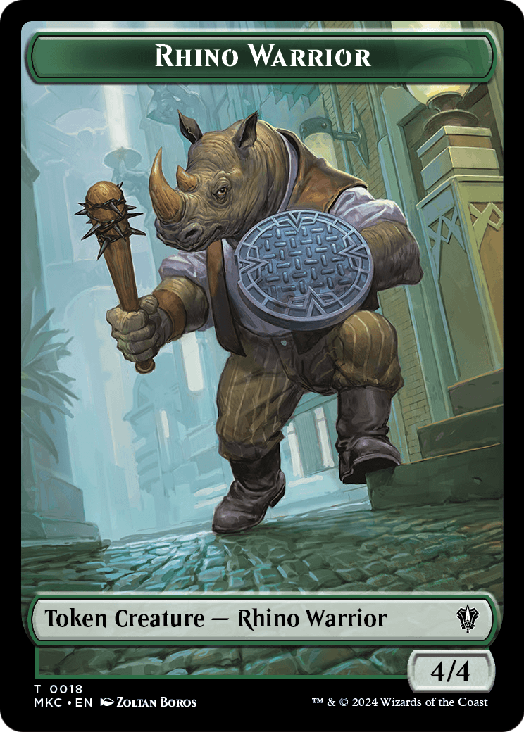 Rhino Warrior  [Murders at Karlov Manor Commander Tokens] Foil