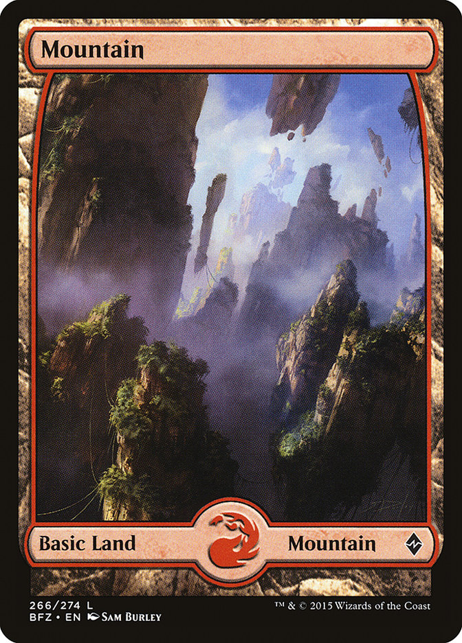 Mountain (266) (Full Art) [Battle for Zendikar] Foil