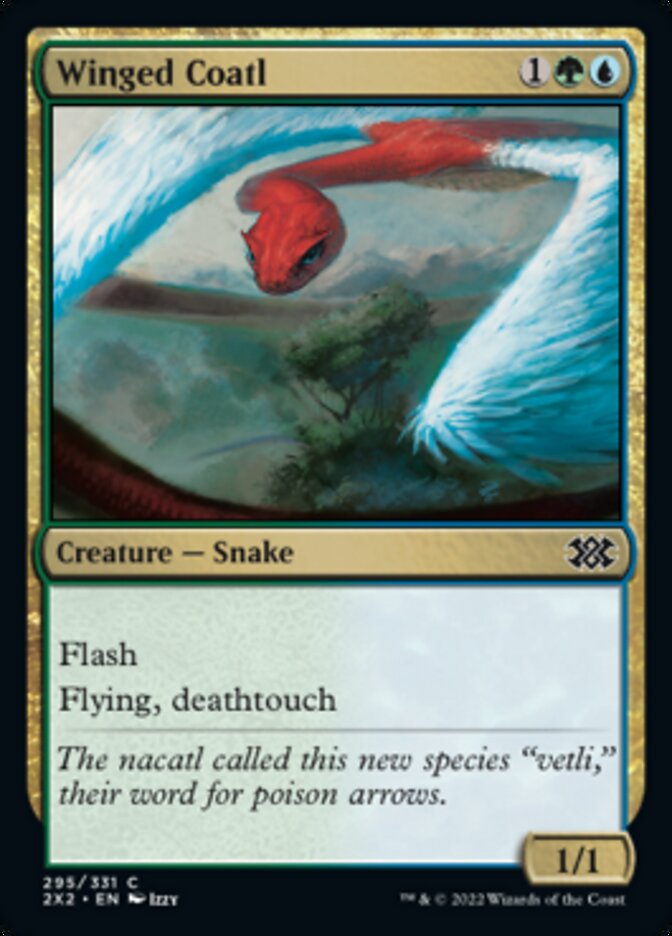 Winged Coatl [Double Masters 2022] Foil