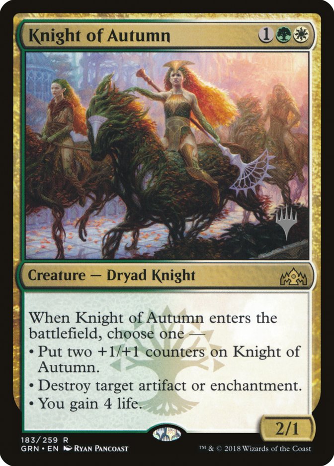 Knight of Autumn (Promo Pack) [Guilds of Ravnica Promos] Foil