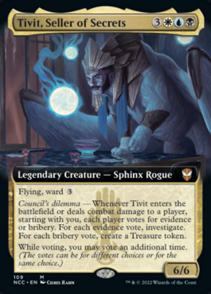 Tivit, Seller of Secrets (Extended Art) [Streets of New Capenna Commander] Foil