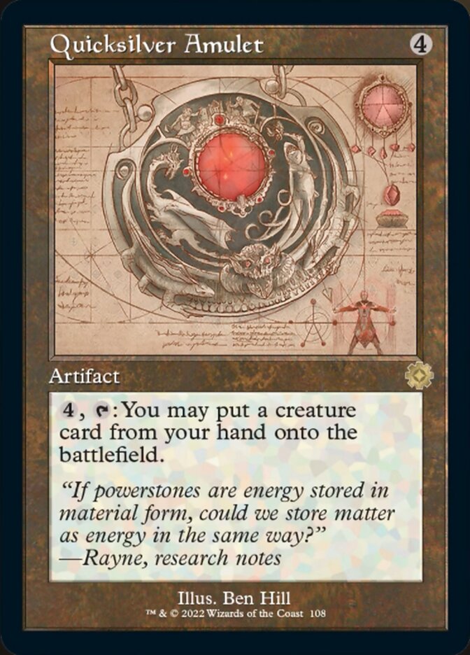 Quicksilver Amulet (Retro Schematic) [The Brothers' War Retro Artifacts] Foil