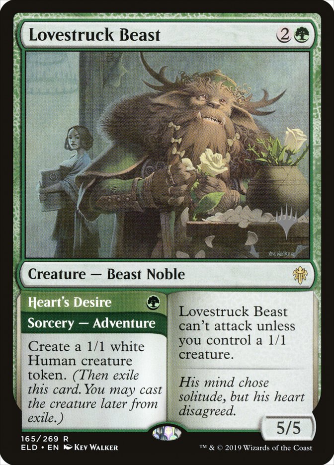 Lovestruck Beast // Heart's Desire (Promo Pack) [Throne of Eldraine Promos] Foil
