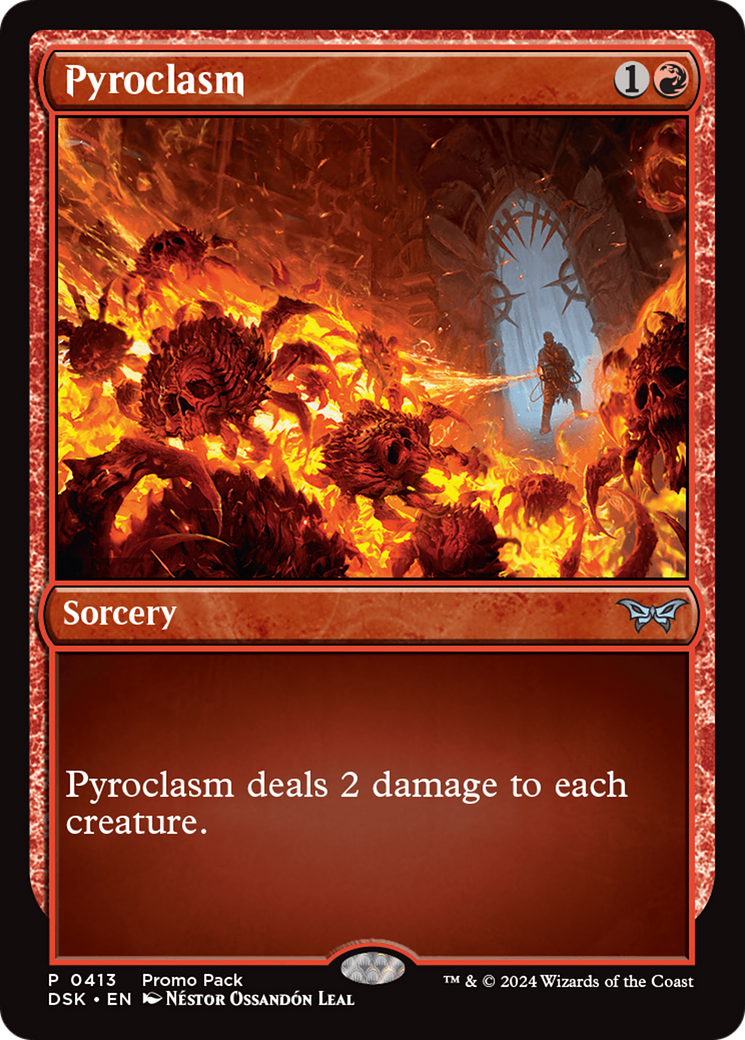 Pyroclasm (Promo Pack) [Duskmourn: House of Horror Promos] Foil