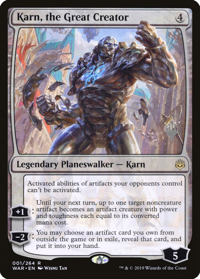 Karn, the Great Creator (Promo Pack) [War of the Spark Promos] Foil