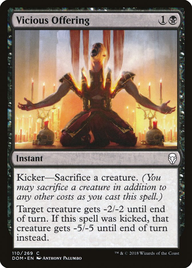 Vicious Offering [Dominaria] Foil