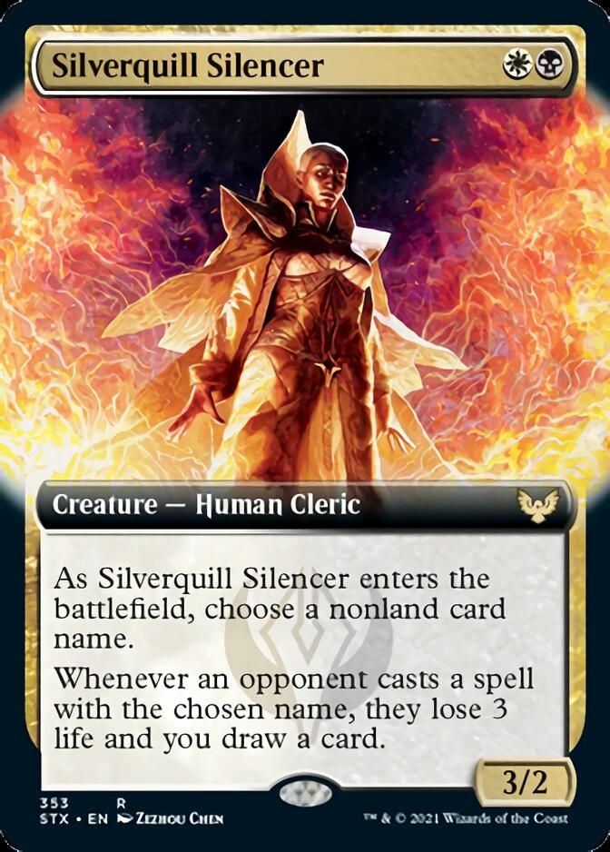 Silverquill Silencer (Extended Art) [Strixhaven: School of Mages] Foil