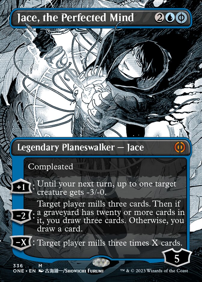 Jace, the Perfected Mind (Borderless Manga) [Phyrexia: All Will Be One] Foil