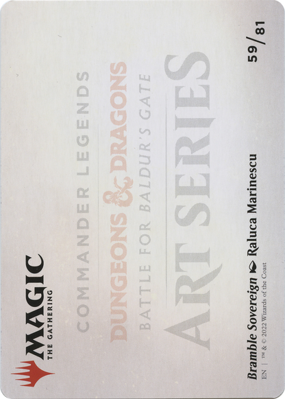 Bramble Sovereign // Bramble Sovereign  [Battle for Baldur's Gate Art Series] (Borderless) Foil