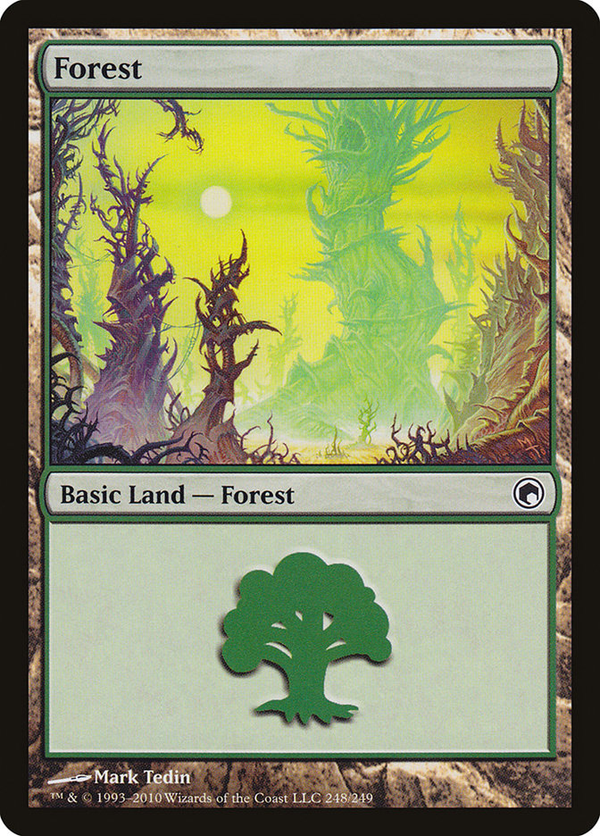 Forest (248) [Scars of Mirrodin] Foil
