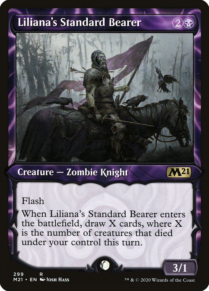 Liliana's Standard Bearer (Showcase) [Core Set 2021] Foil