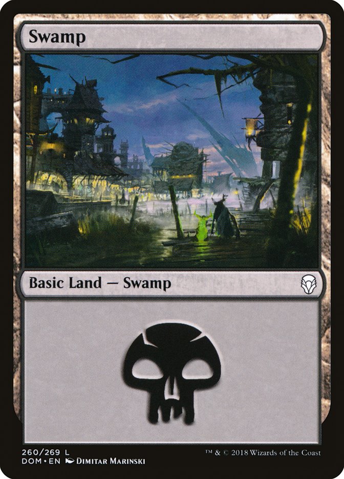 Swamp (260) [Dominaria] Foil